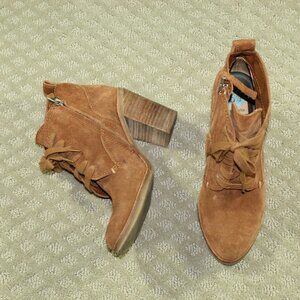 Dolce Vita Size 6.5 Brown Suede Lace Up 3.5" Heeled Boots
